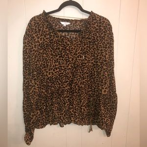 Leopard animal print XL Pedlum top